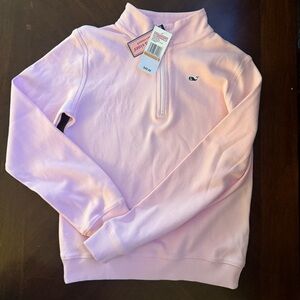Vineyard Vines Light Pink Half-Zip Top size s girl